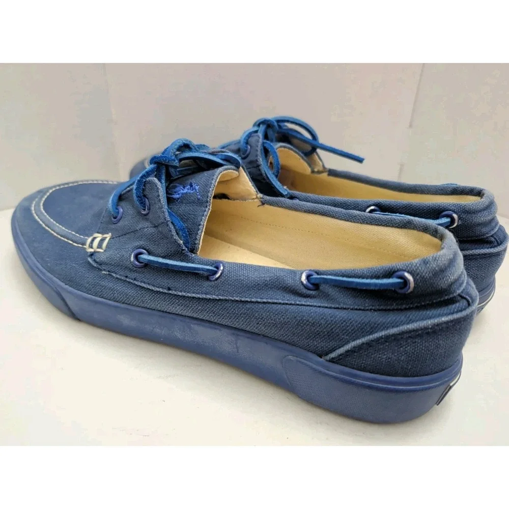 Polo Ralph Lauren Sander Men's Size 11D Blue Canvas Loafers Deck Boat Shoes